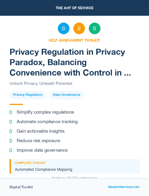 Privacy Regulation in Privacy Paradox, Balancing Convenience with Control in the Data-Driven Age Dataset