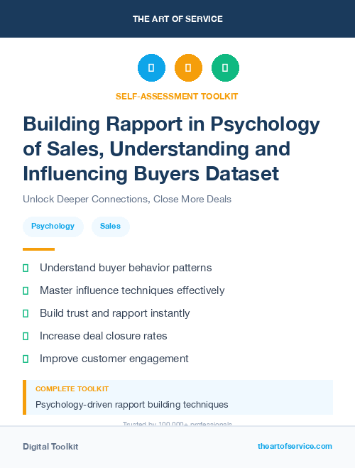 Building Rapport in Psychology of Sales, Understanding and Influencing Buyers Dataset
