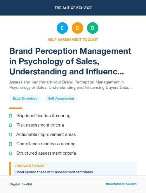 Brand Perception Management in Psychology of Sales, Understanding and Influencing Buyers Dataset