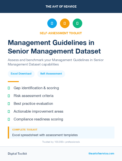 Management Guidelines in Senior Management Dataset