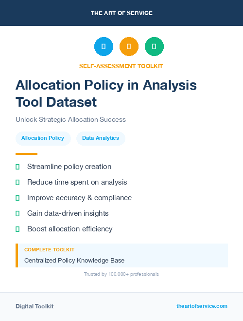 Allocation Policy in Analysis Tool Dataset