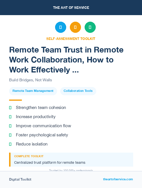 Remote Team Trust in Remote Work Collaboration, How to Work Effectively and Harmoniously with Your Remote Team Dataset