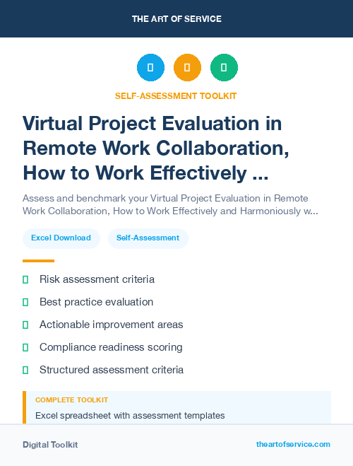 Virtual Project Evaluation in Remote Work Collaboration, How to Work Effectively and Harmoniously with Your Remote Team Dataset