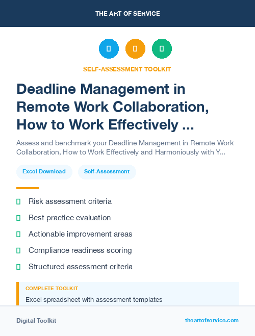 Deadline Management in Remote Work Collaboration, How to Work Effectively and Harmoniously with Your Remote Team Dataset