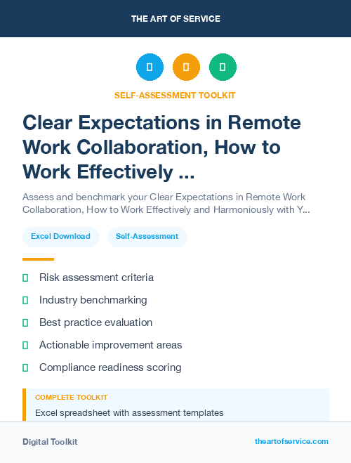 Clear Expectations in Remote Work Collaboration, How to Work Effectively and Harmoniously with Your Remote Team Dataset