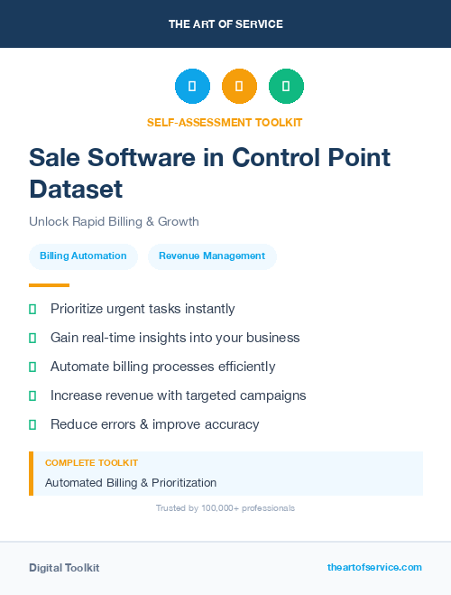 Sale Software in Control Point Dataset