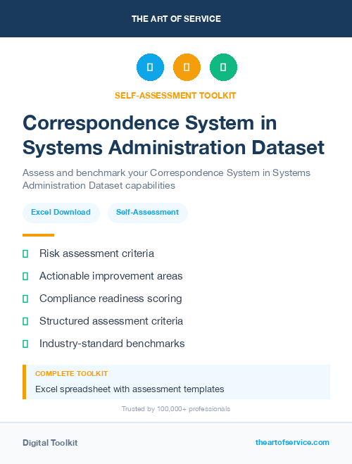 Correspondence System in Systems Administration Dataset
