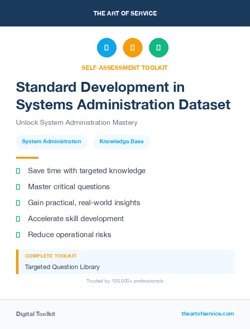 Standard Development in Systems Administration Dataset