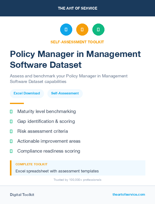 Policy Manager in Management Software Dataset