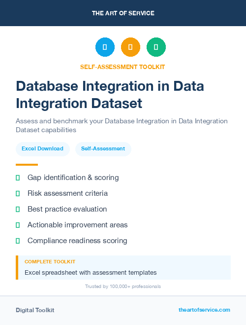 Database Integration in Data Integration Dataset