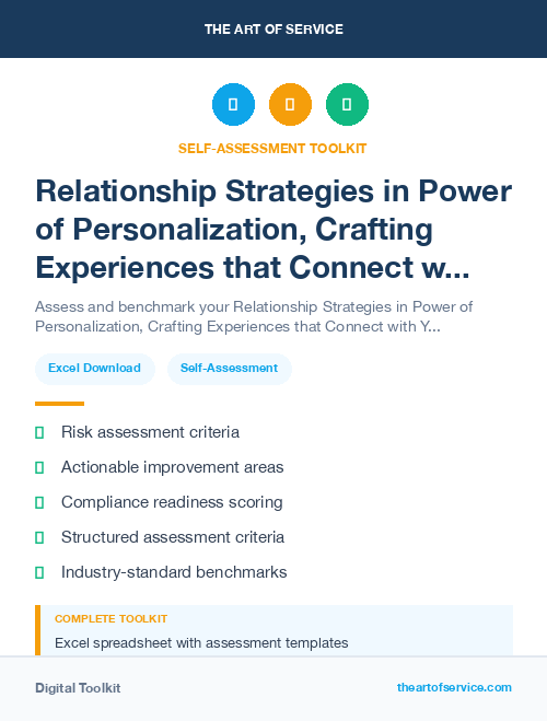 Relationship Strategies in Power of Personalization, Crafting Experiences that Connect with Your Customers Dataset