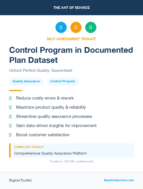 Control Program in Documented Plan Dataset