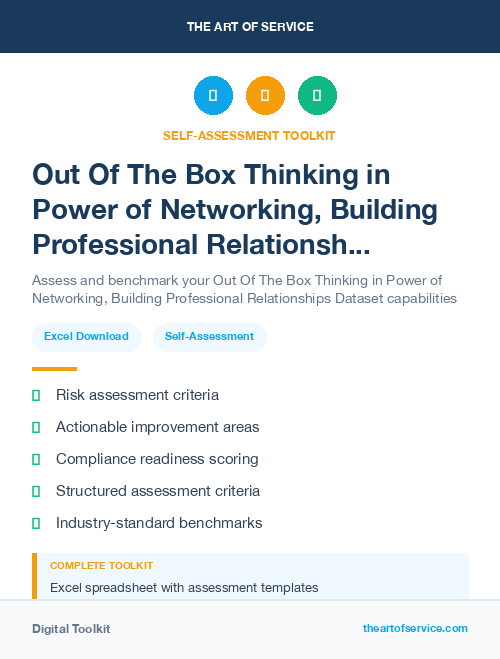 Out Of The Box Thinking in Power of Networking, Building Professional Relationships Dataset