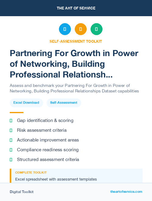 Partnering For Growth in Power of Networking, Building Professional Relationships Dataset