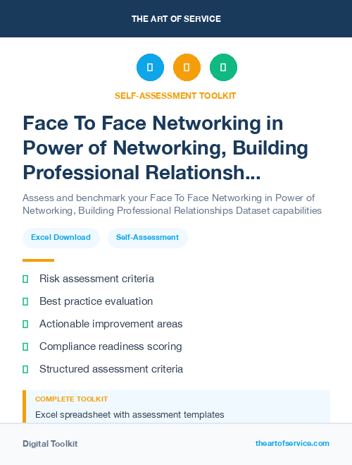 Face To Face Networking in Power of Networking, Building Professional Relationships Dataset