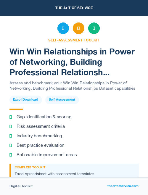 Win Win Relationships in Power of Networking, Building Professional Relationships Dataset