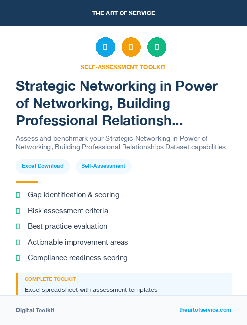 Strategic Networking in Power of Networking, Building Professional Relationships Dataset