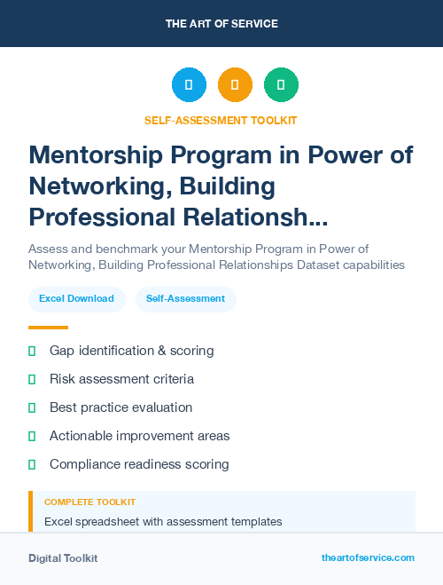Mentorship Program in Power of Networking, Building Professional Relationships Dataset