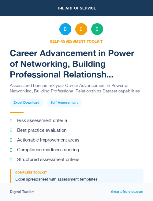 Career Advancement in Power of Networking, Building Professional Relationships Dataset