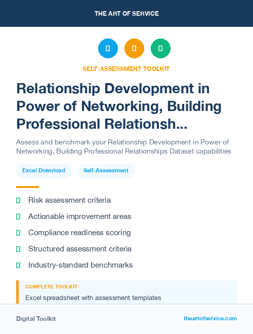 Relationship Development in Power of Networking, Building Professional Relationships Dataset
