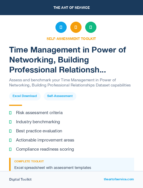 Time Management in Power of Networking, Building Professional Relationships Dataset