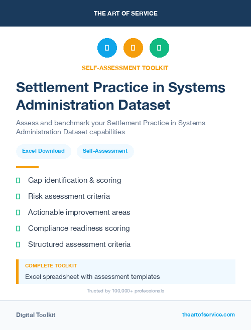 Settlement Practice in Systems Administration Dataset