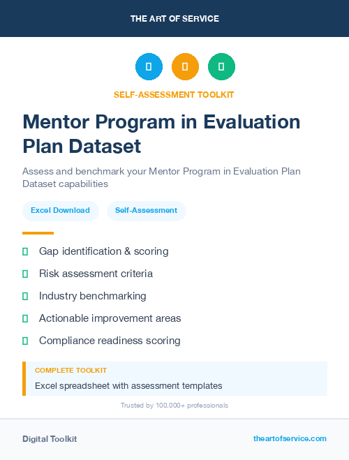Mentor Program in Evaluation Plan Dataset