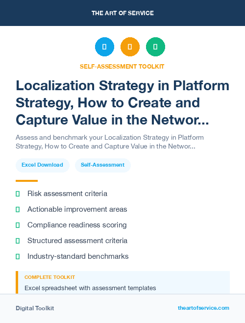 Localization Strategy in Platform Strategy, How to Create and Capture Value in the Networked Business World Dataset
