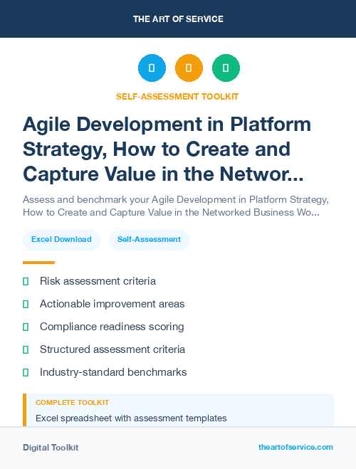 Agile Development in Platform Strategy, How to Create and Capture Value in the Networked Business World Dataset