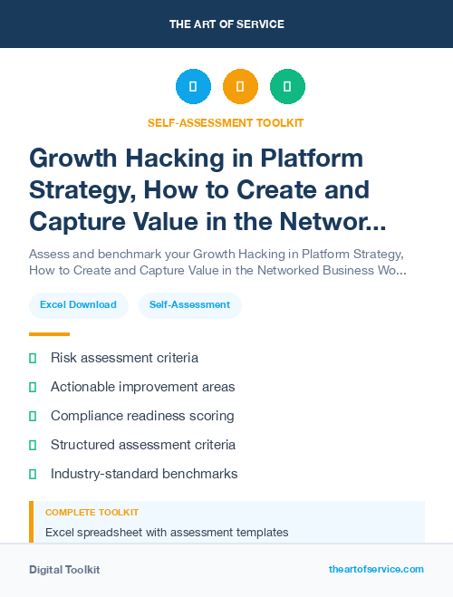 Growth Hacking in Platform Strategy, How to Create and Capture Value in the Networked Business World Dataset