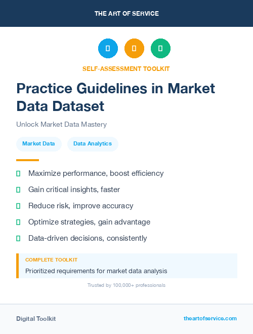 Practice Guidelines in Market Data Dataset