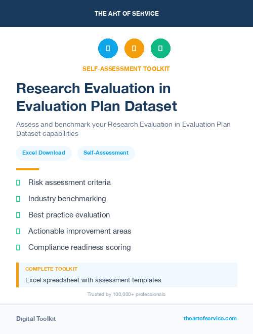 Research Evaluation in Evaluation Plan Dataset