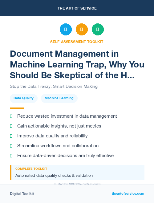 Document Management in Machine Learning Trap, Why You Should Be Skeptical of the Hype and How to Avoid the Pitfalls of Data-Driven Decision Making Dataset