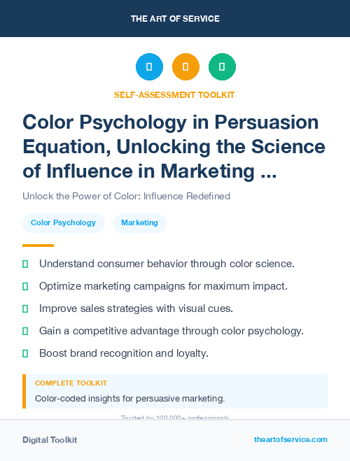 Color Psychology in Persuasion Equation, Unlocking the Science of Influence in Marketing and Sales Dataset