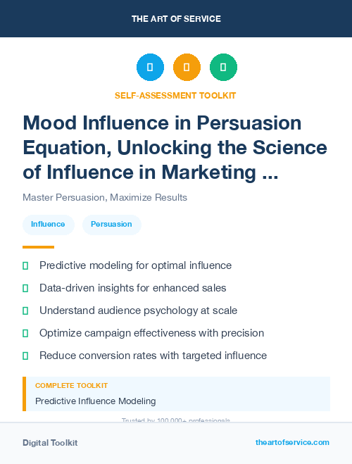 Mood Influence in Persuasion Equation, Unlocking the Science of Influence in Marketing and Sales Dataset