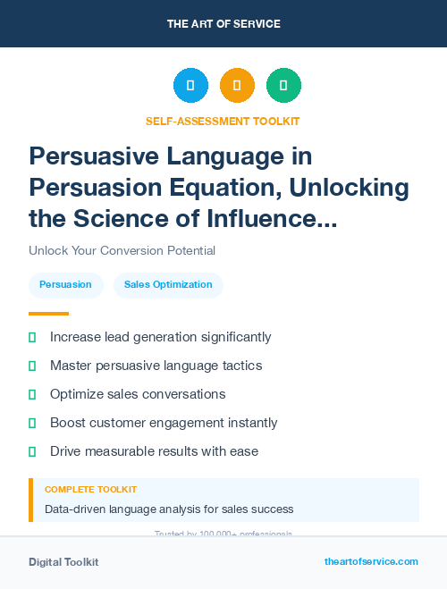 Persuasive Language in Persuasion Equation, Unlocking the Science of Influence in Marketing and Sales Dataset