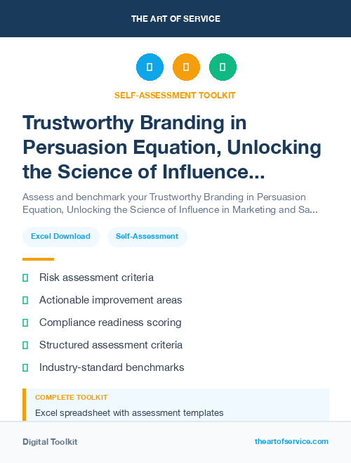 Trustworthy Branding in Persuasion Equation, Unlocking the Science of Influence in Marketing and Sales Dataset