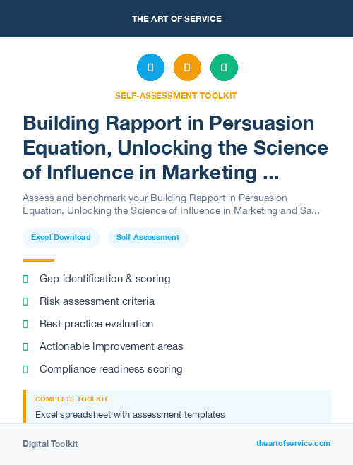 Building Rapport in Persuasion Equation, Unlocking the Science of Influence in Marketing and Sales Dataset