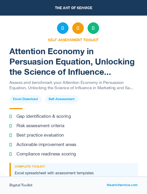 Attention Economy in Persuasion Equation, Unlocking the Science of Influence in Marketing and Sales Dataset