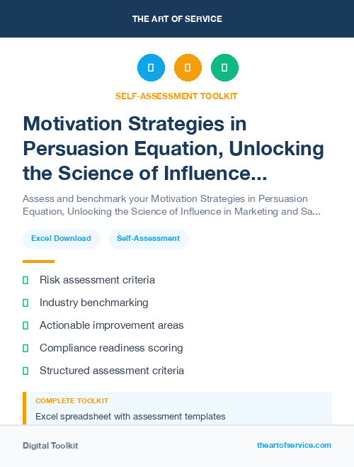 Motivation Strategies in Persuasion Equation, Unlocking the Science of Influence in Marketing and Sales Dataset