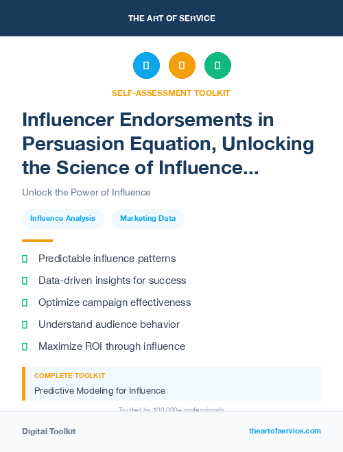 Influencer Endorsements in Persuasion Equation, Unlocking the Science of Influence in Marketing and Sales Dataset