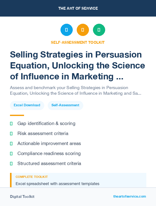 Selling Strategies in Persuasion Equation, Unlocking the Science of Influence in Marketing and Sales Dataset