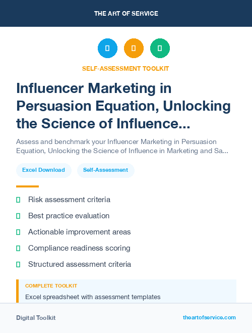 Influencer Marketing in Persuasion Equation, Unlocking the Science of Influence in Marketing and Sales Dataset