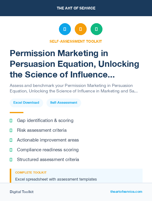 Permission Marketing in Persuasion Equation, Unlocking the Science of Influence in Marketing and Sales Dataset