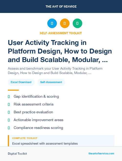 User Activity Tracking in Platform Design, How to Design and Build Scalable, Modular, and User-Centric Platforms Dataset