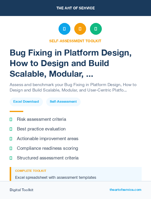 Bug Fixing in Platform Design, How to Design and Build Scalable, Modular, and User-Centric Platforms Dataset