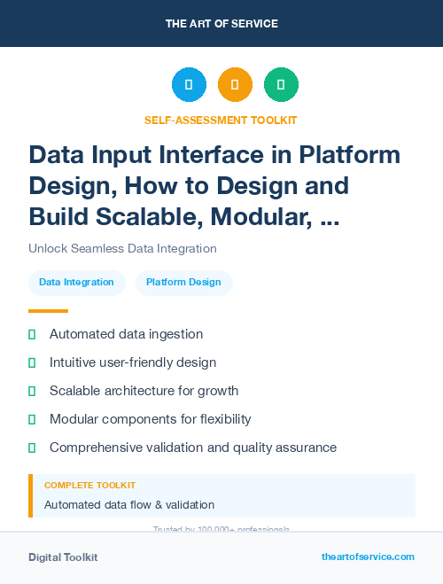 Data Input Interface in Platform Design, How to Design and Build Scalable, Modular, and User-Centric Platforms Dataset