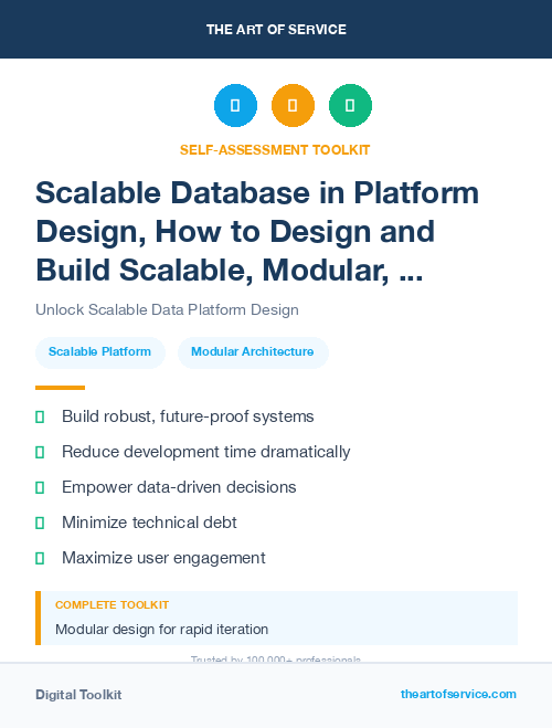 Scalable Database in Platform Design, How to Design and Build Scalable, Modular, and User-Centric Platforms Dataset