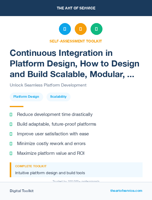 Continuous Integration in Platform Design, How to Design and Build Scalable, Modular, and User-Centric Platforms Dataset