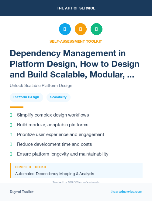 Dependency Management in Platform Design, How to Design and Build Scalable, Modular, and User-Centric Platforms Dataset